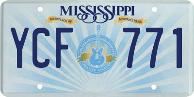 MS license plate YCF771