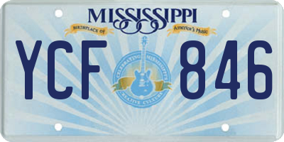 MS license plate YCF846