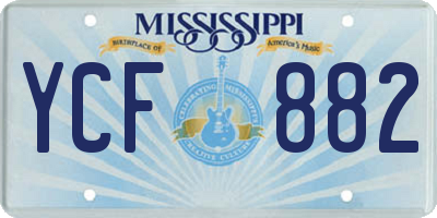 MS license plate YCF882