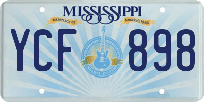 MS license plate YCF898