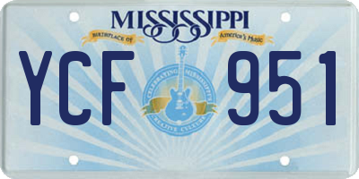 MS license plate YCF951