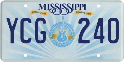 MS license plate YCG240