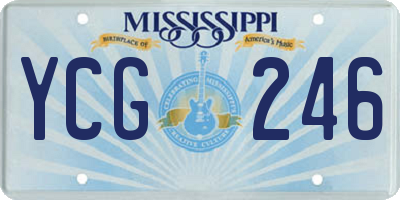 MS license plate YCG246