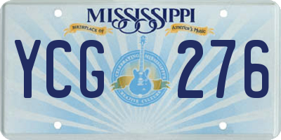 MS license plate YCG276