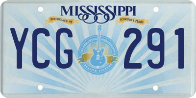 MS license plate YCG291