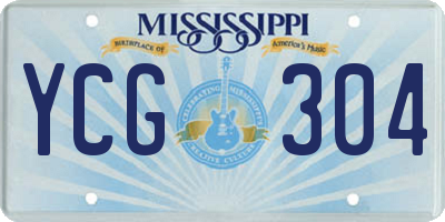 MS license plate YCG304
