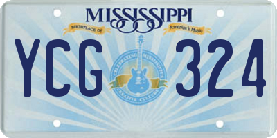 MS license plate YCG324