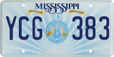 MS license plate YCG383