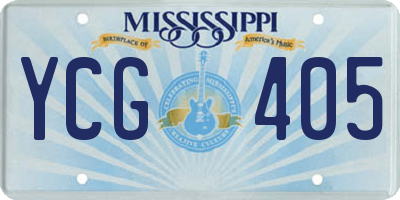 MS license plate YCG405