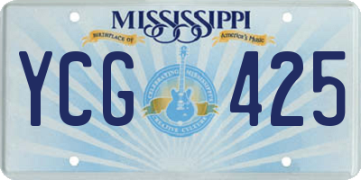MS license plate YCG425