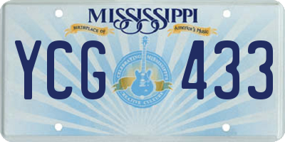 MS license plate YCG433