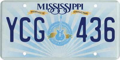 MS license plate YCG436