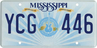 MS license plate YCG446