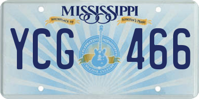 MS license plate YCG466