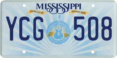 MS license plate YCG508