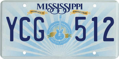 MS license plate YCG512