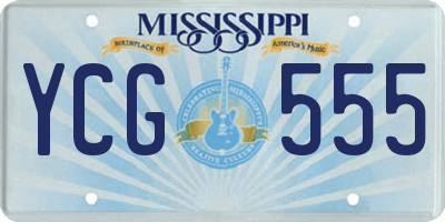 MS license plate YCG555
