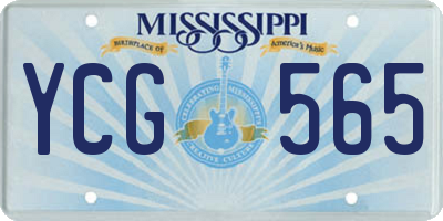 MS license plate YCG565