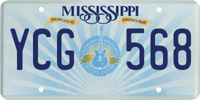 MS license plate YCG568