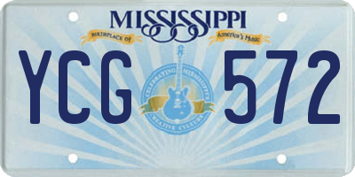 MS license plate YCG572