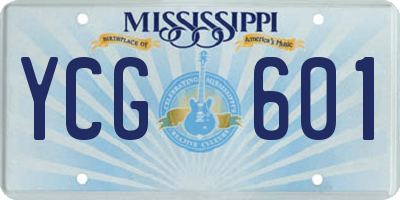 MS license plate YCG601