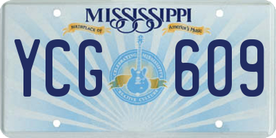 MS license plate YCG609