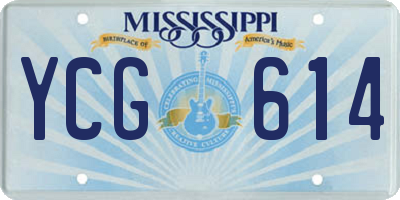 MS license plate YCG614