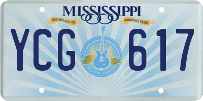 MS license plate YCG617
