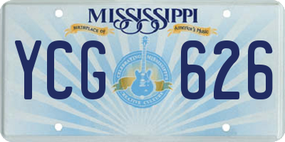 MS license plate YCG626