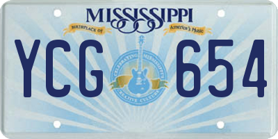 MS license plate YCG654