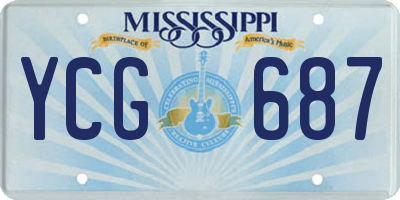 MS license plate YCG687