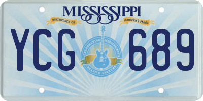MS license plate YCG689