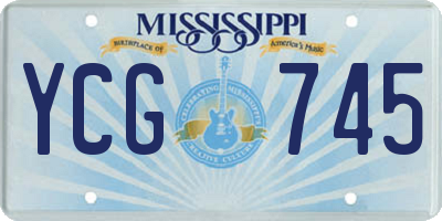 MS license plate YCG745