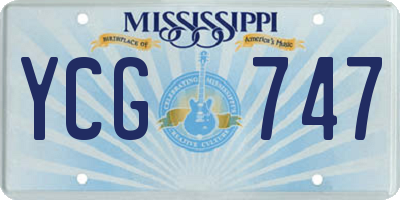 MS license plate YCG747