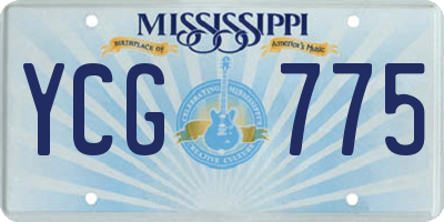 MS license plate YCG775