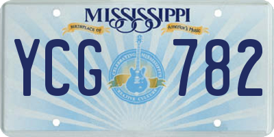 MS license plate YCG782