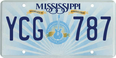 MS license plate YCG787