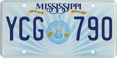 MS license plate YCG790