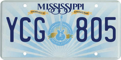 MS license plate YCG805