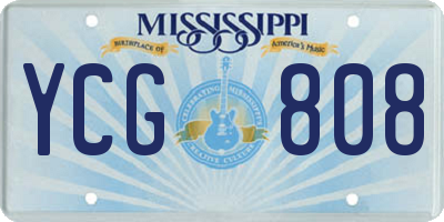 MS license plate YCG808