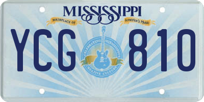 MS license plate YCG810