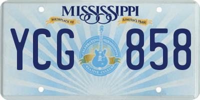 MS license plate YCG858
