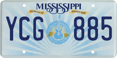 MS license plate YCG885
