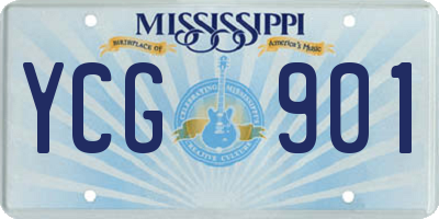MS license plate YCG901