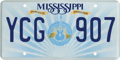 MS license plate YCG907