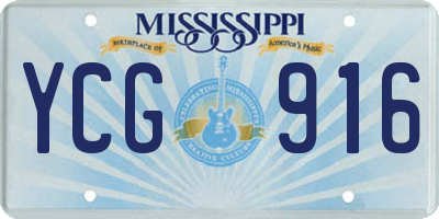 MS license plate YCG916