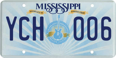 MS license plate YCH006