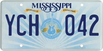 MS license plate YCH042