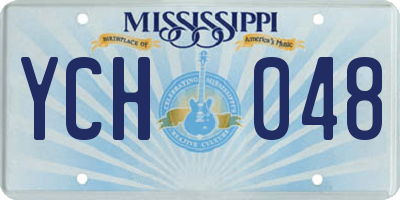 MS license plate YCH048