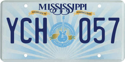 MS license plate YCH057